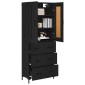 vidaXL Highboard 2 τμχ. Μαύρη Οξυά 69,5 x 34 x 180 εκ.