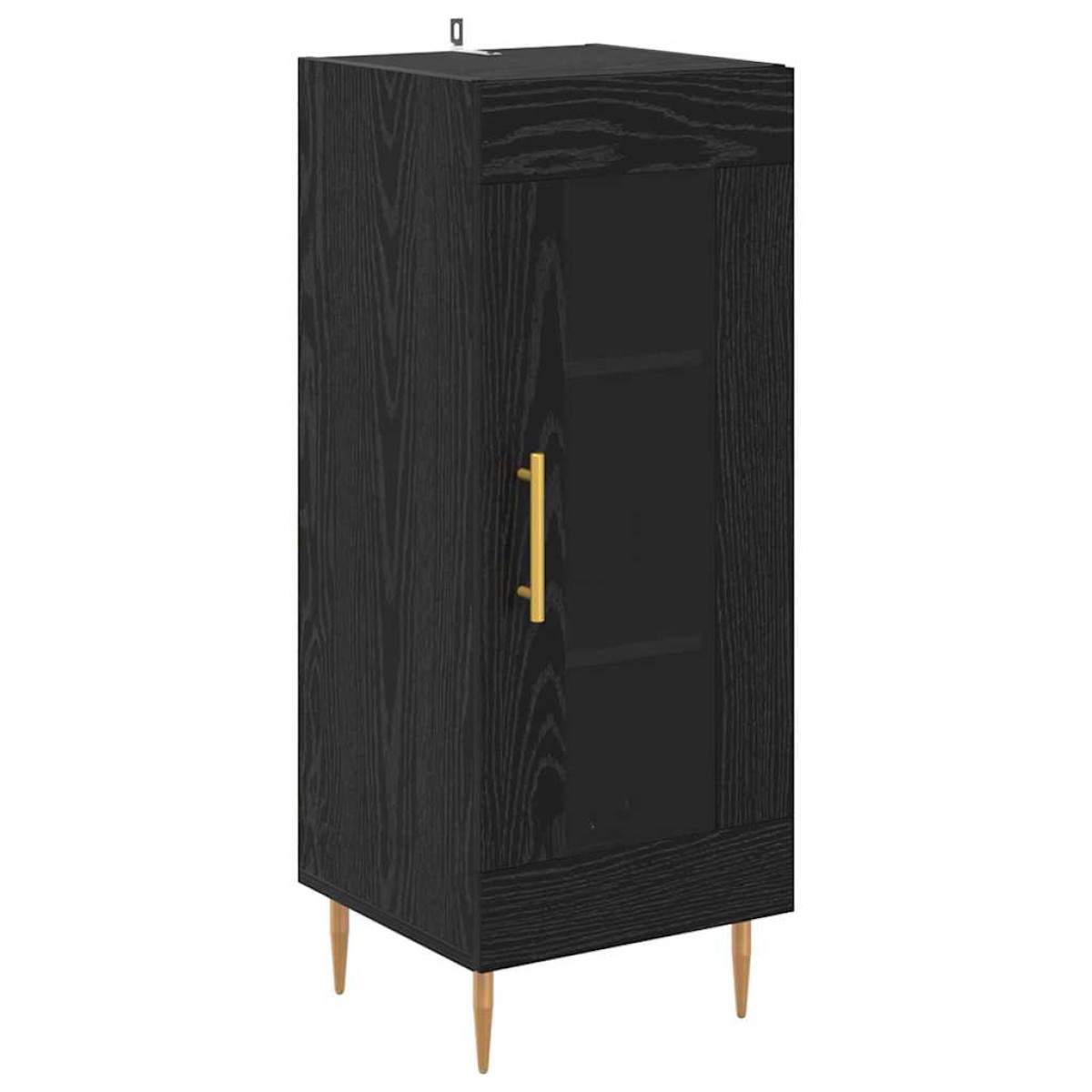 vidaXL Highboard 2 τμχ. Μαύρη Οξυά 34,5 x 34 x 180 εκ.