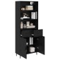 vidaXL Highboard 2 τμχ. Μαύρη Οξυά 69,5 x 34 x 180 εκ.