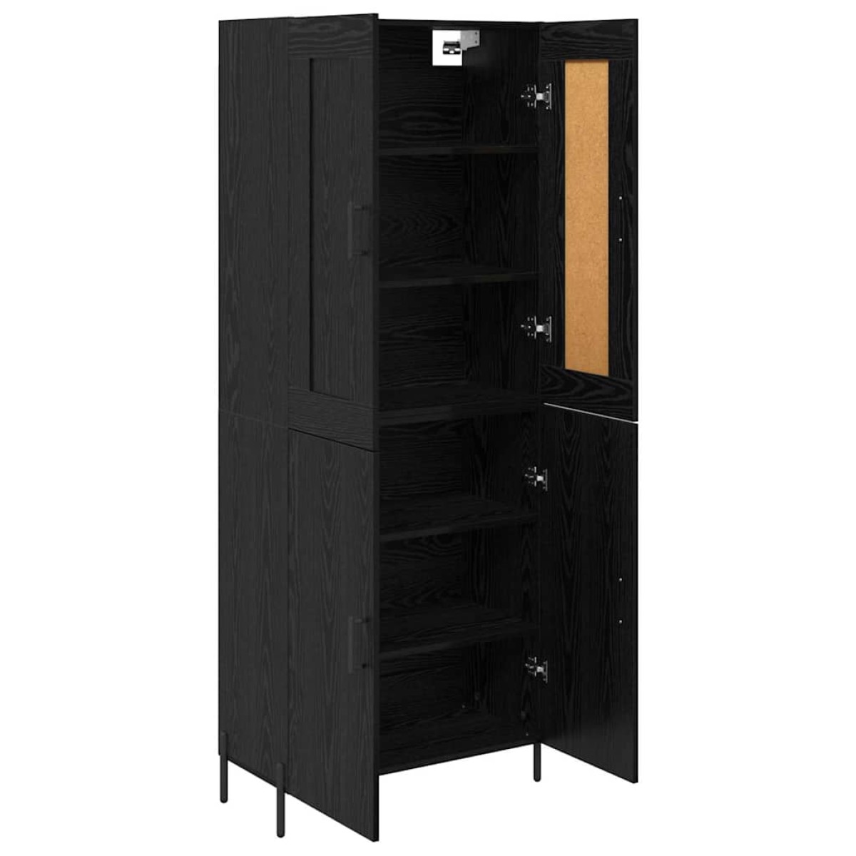 vidaXL Highboard 2 τμχ. Μαύρη Οξυά 69,5 x 34 x 180 εκ.