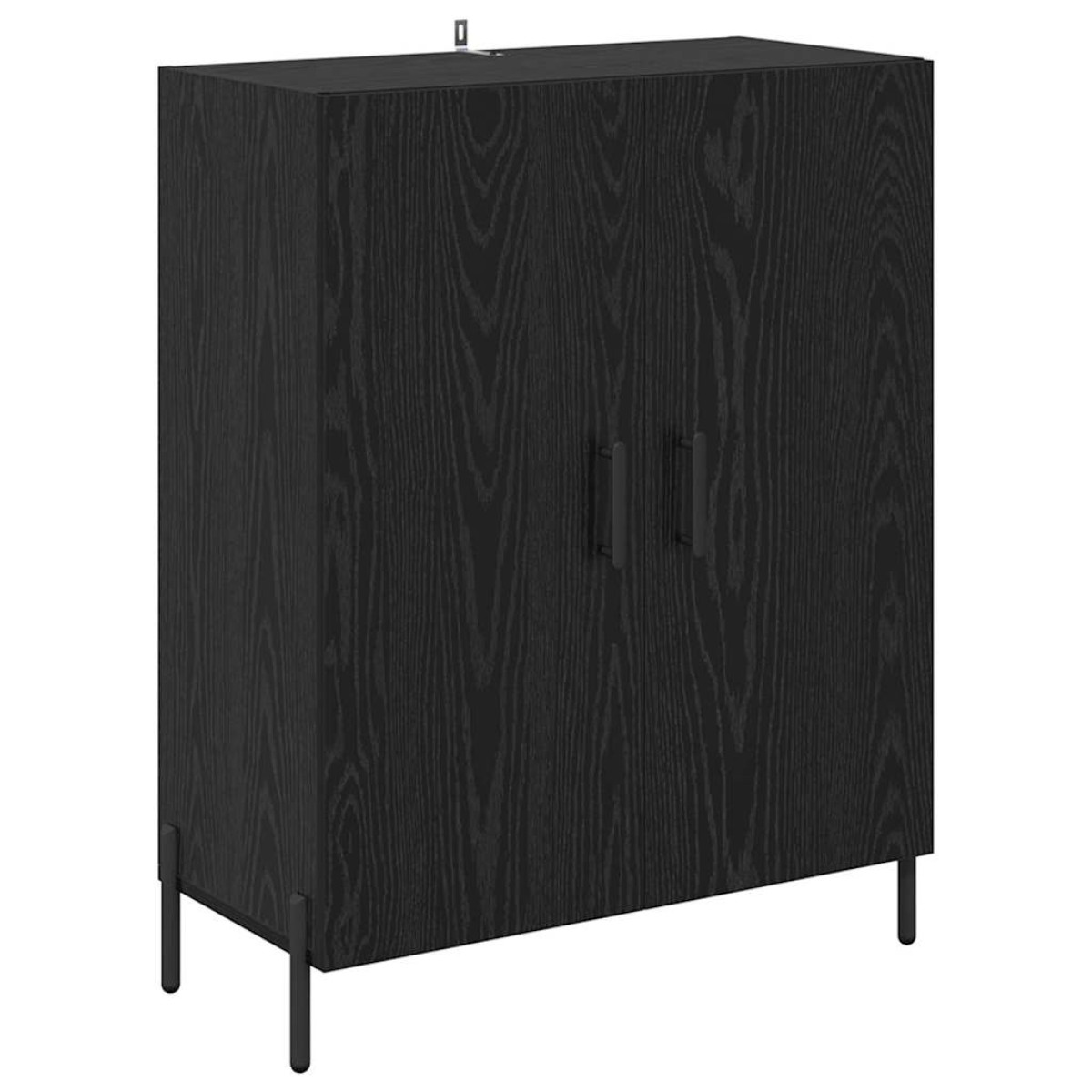 vidaXL Highboard 2 τμχ. Μαύρη Οξυά 69,5 x 34 x 180 εκ.