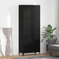vidaXL Highboard Μαύρη Οξυά 69,5 x 34 x 180 εκ. Επεξεργασμένο Ξύλο