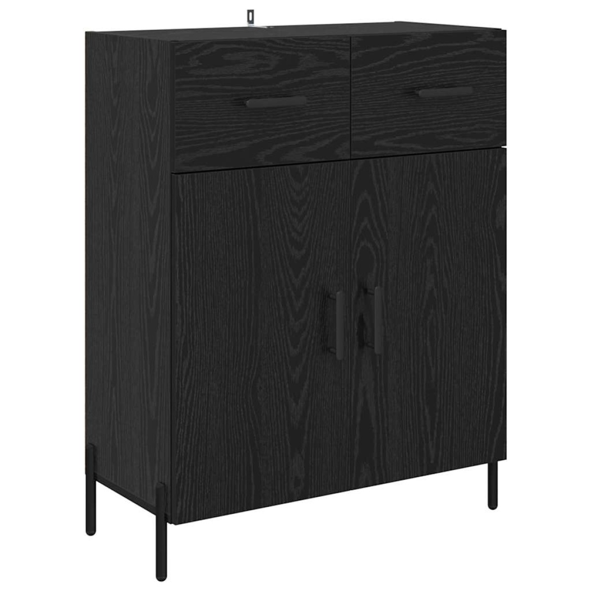 vidaXL Highboard 2 τμχ. Μαύρη Οξυά 69,5 x 34 x 180 εκ.