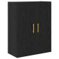 vidaXL Highboard Μαύρη Οξυά 69,5 x 34 x 180 εκ. Επεξεργασμένο Ξύλο