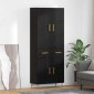 vidaXL Highboard Μαύρη Οξυά 69,5 x 34 x 180 εκ. Επεξεργασμένο Ξύλο