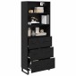 vidaXL Highboard 2 τμχ. Μαύρη Οξυά 69,5 x 34 x 180 εκ.