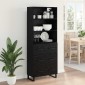 vidaXL Highboard 2 τμχ. Μαύρη Οξυά 69,5 x 34 x 180 εκ.