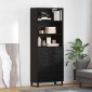 vidaXL Highboard 2 τμχ. Μαύρη Οξυά 69,5 x 34 x 180 εκ.