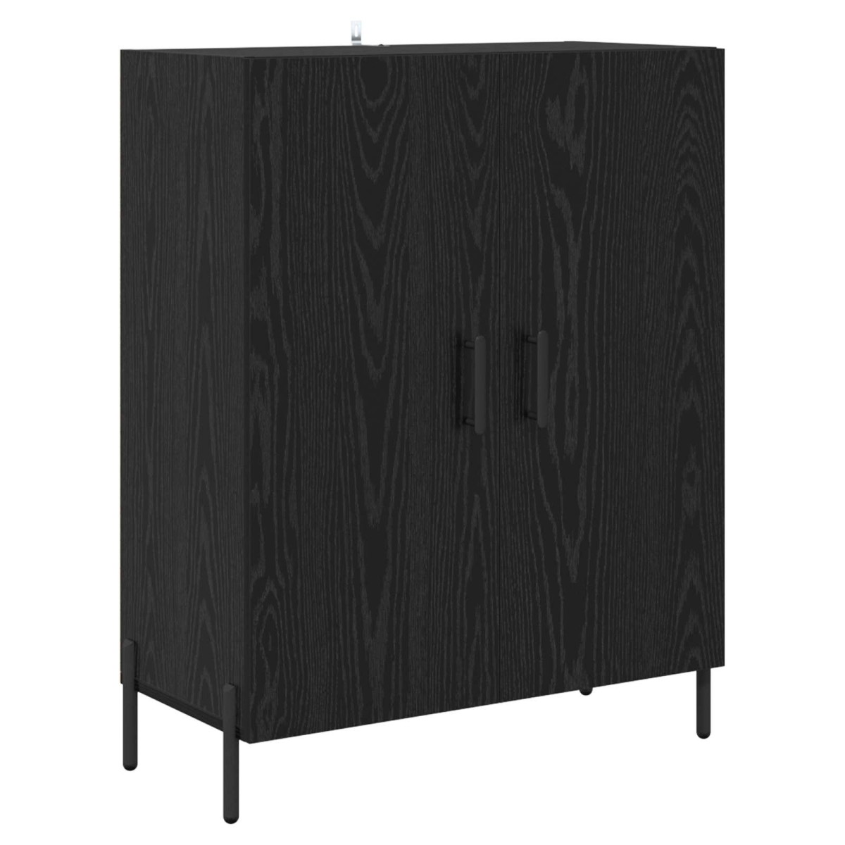vidaXL Highboard Μαύρη Οξυά 69,5 x 34 x 180 εκ. Επεξεργασμένο Ξύλο