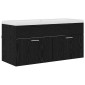 vidaXL Ντουλάπι Μπάνιου Μαύρη Οξυά 100 x 38,5 x 46 cm