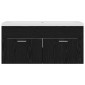 vidaXL Ντουλάπι Μπάνιου Μαύρη Οξυά 100 x 38,5 x 46 cm