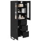 vidaXL Highboard 2 τμχ. Μαύρη Οξυά 69,5 x 34 x 180 εκ.