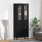 vidaXL Highboard 2 τμχ. Μαύρη Οξυά 69,5 x 34 x 180 εκ.