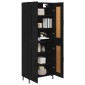vidaXL Highboard 2 τμχ. Μαύρη Οξυά 69,5 x 34 x 180 εκ.