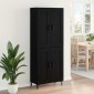 vidaXL Highboard 2 τμχ. Μαύρη Οξυά 69,5 x 34 x 180 εκ.