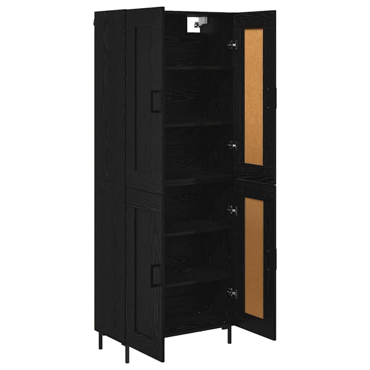 vidaXL Highboard 2 τμχ. Μαύρη Οξυά 69,5 x 34 x 180 εκ.