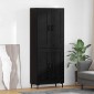 vidaXL Highboard 2 τμχ. Μαύρη Οξυά 69,5 x 34 x 180 εκ.