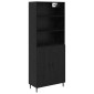 vidaXL Highboard 2 τμχ. Μαύρη Οξυά 69,5 x 34 x 180 εκ.