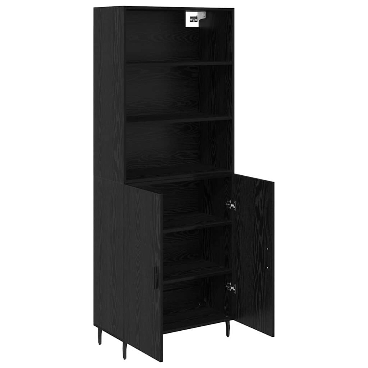vidaXL Highboard 2 τμχ. Μαύρη Οξυά 69,5 x 34 x 180 εκ.
