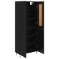 vidaXL Highboard Μαύρη Οξυά 69,5 x 34 x 180 εκ. Επεξεργασμένο Ξύλο