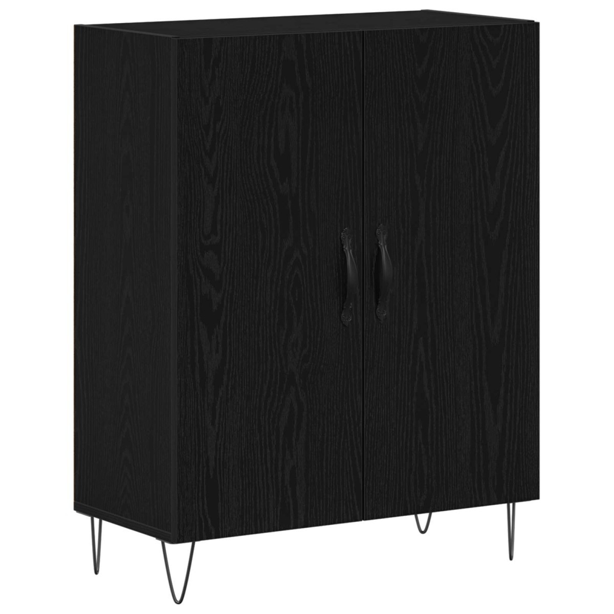 vidaXL Highboard Μαύρη Οξυά 69,5 x 34 x 180 εκ. Επεξεργασμένο Ξύλο