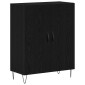 vidaXL Highboard Μαύρη Οξυά 69,5 x 34 x 180 εκ. Επεξεργασμένο Ξύλο