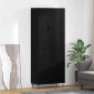 vidaXL Highboard Μαύρη Οξυά 69,5 x 34 x 180 εκ. Επεξεργασμένο Ξύλο