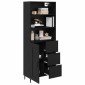 vidaXL Highboard 2 τμχ. Μαύρη Οξυά 69,5 x 34 x 180 εκ.