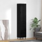 vidaXL Highboard Μαύρη Οξυά 34,5 x 34 x 180 εκ. Επεξεργασμένο Ξύλο