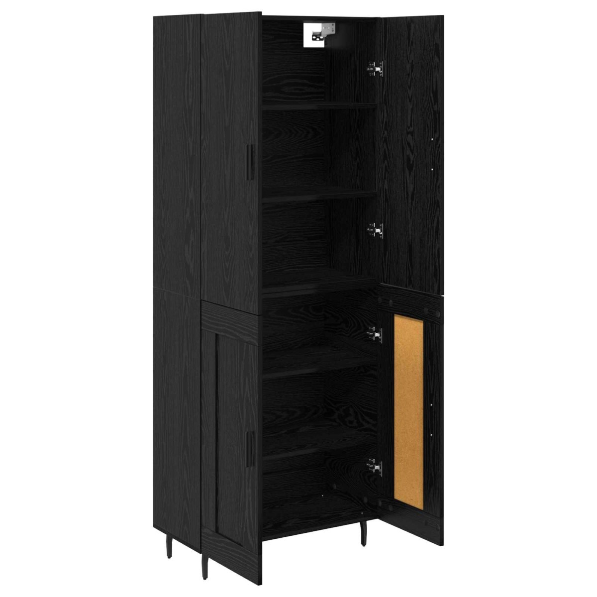 vidaXL Highboard 2 τμχ. Μαύρη δρυς 69,5 x 34 x 180 εκ.