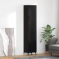 vidaXL Highboard Μαύρη Οξυά 34,5 x 34 x 180 εκ. Επεξεργασμένο Ξύλο