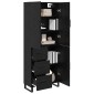 vidaXL Highboard 2 τμχ. Μαύρη Οξυά 69,5 x 34 x 180 εκ.