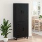 vidaXL Highboard 2 τμχ. Μαύρη Οξυά 69,5 x 34 x 180 εκ.