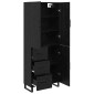 vidaXL Highboard 2 τμχ. Μαύρη Οξυά 69,5 x 34 x 180 εκ.