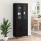 vidaXL Highboard 2 τμχ. Μαύρη Οξυά 69,5 x 34 x 180 εκ.
