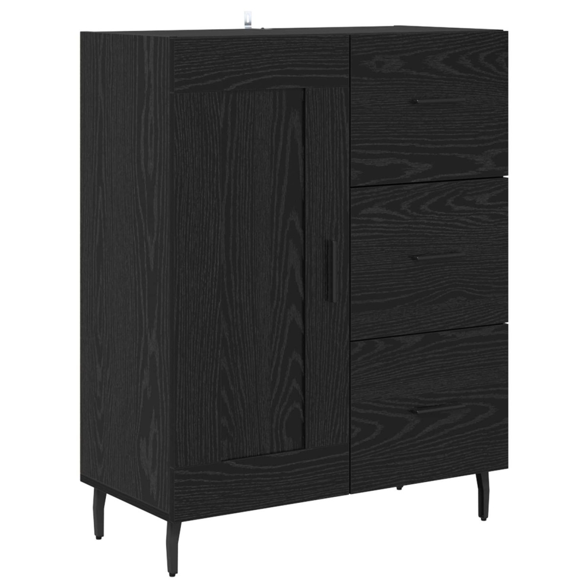 vidaXL Highboard 2 τμχ. Μαύρη Οξυά 69,5 x 34 x 180 εκ.
