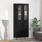 vidaXL Highboard 2 τμχ. Μαύρη Οξυά 69,5 x 34 x 180 εκ.
