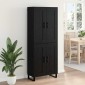 vidaXL Highboard 2 τμχ. Μαύρη Οξυά 69,5 x 34 x 180 εκ.