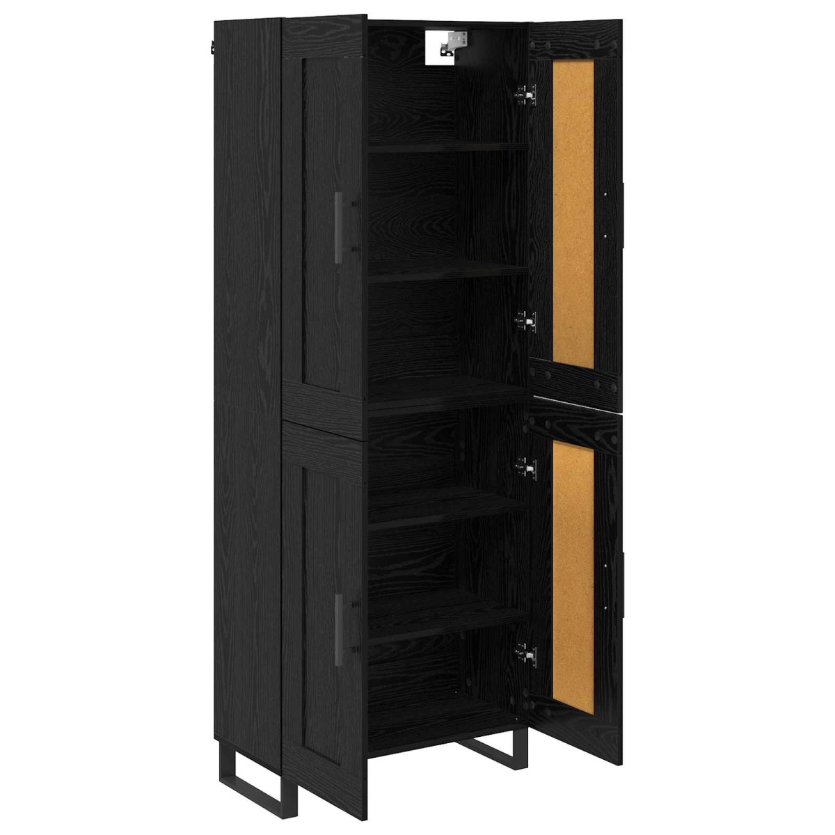 vidaXL Highboard 2 τμχ. Μαύρη Οξυά 69,5 x 34 x 180 εκ.