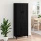 vidaXL Highboard 2 τμχ. Μαύρη Οξυά 69,5 x 34 x 180 εκ.