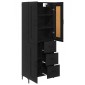 vidaXL Highboard 2 τμχ. Μαύρη Οξυά 69,5 x 34 x 180 εκ.