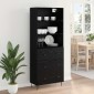 vidaXL Highboard 2 τμχ. Μαύρη Οξυά 69,5 x 34 x 180 εκ.
