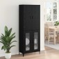 vidaXL Highboard Μαύρη Οξυά 69,5 x 34 x 180 εκ. Επεξεργασμένο Ξύλο