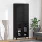 vidaXL Highboard Μαύρη Οξυά 69,5 x 34 x 180 εκ. Επεξεργασμένο Ξύλο