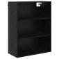vidaXL Highboard Μαύρη Οξυά 69,5 x 32,5 x 180 εκ Επεξεργασμένο Ξύλο