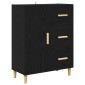 vidaXL Highboard Μαύρη Οξυά 69,5 x 32,5 x 180 εκ Επεξεργασμένο Ξύλο
