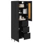 vidaXL Highboard 2 τμχ. Μαύρη Οξυά 69,5 x 34 x 180 εκ.