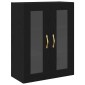 vidaXL Highboard 2 τμχ. Μαύρη Οξυά 69,5 x 34 x 180 εκ.