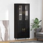 vidaXL Highboard 2 τμχ. Μαύρη Οξυά 69,5 x 34 x 180 εκ.