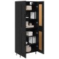 vidaXL Highboard 2 τμχ. Μαύρη Οξυά 69,5 x 34 x 180 εκ.